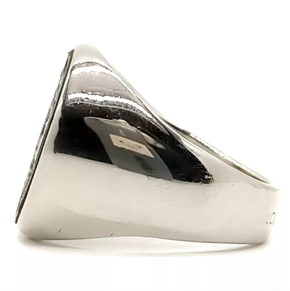 LOUIS VUITTON RING MP1802 SILVER BLACK - Picture 3 of 11